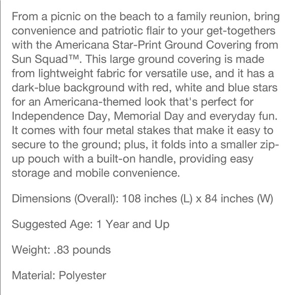 Americana picnic Blanket NWT - Picture 4 of 7